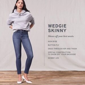 Levi's Wedgie Fit High Rise Skinny Raw Hem Sz 24W Plus